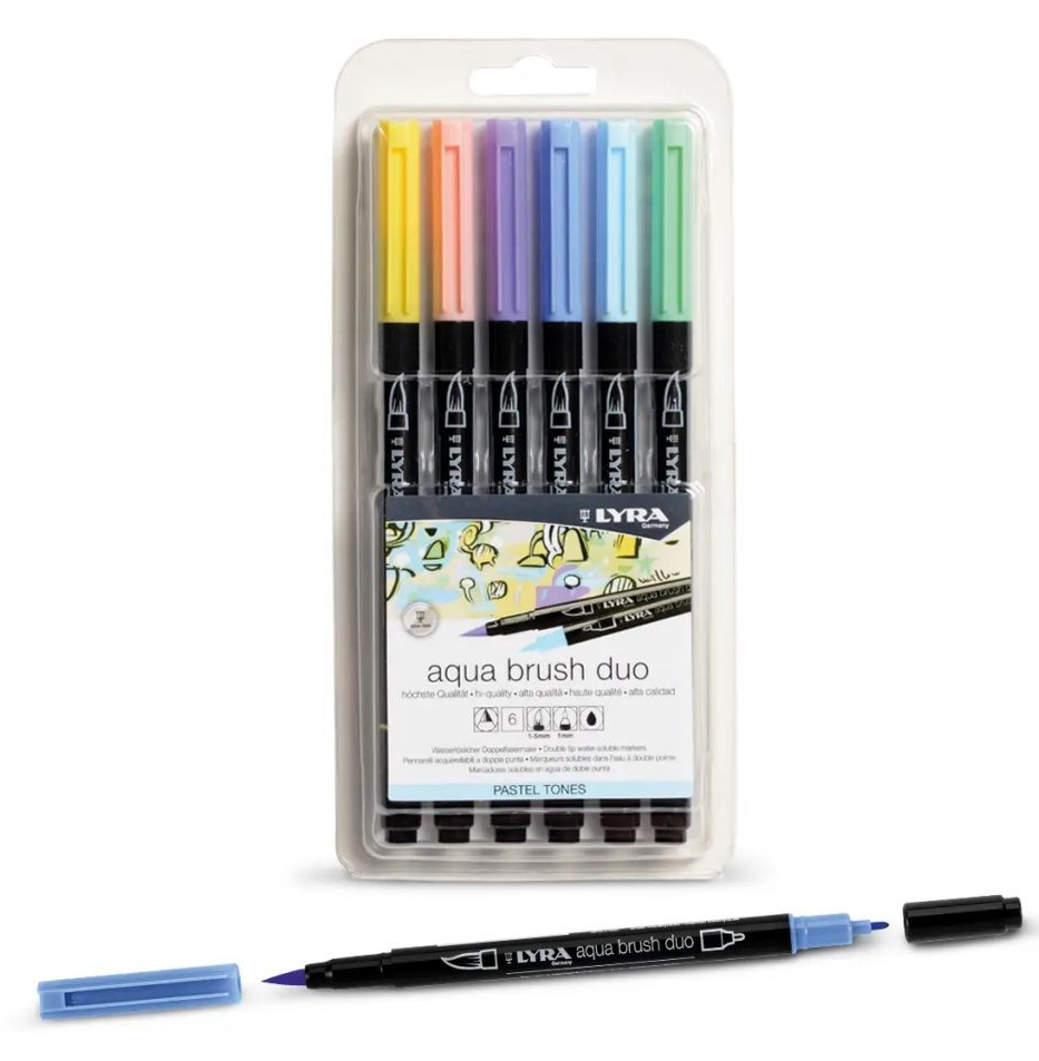 Lyra Aquabrush Duo Pastel Set