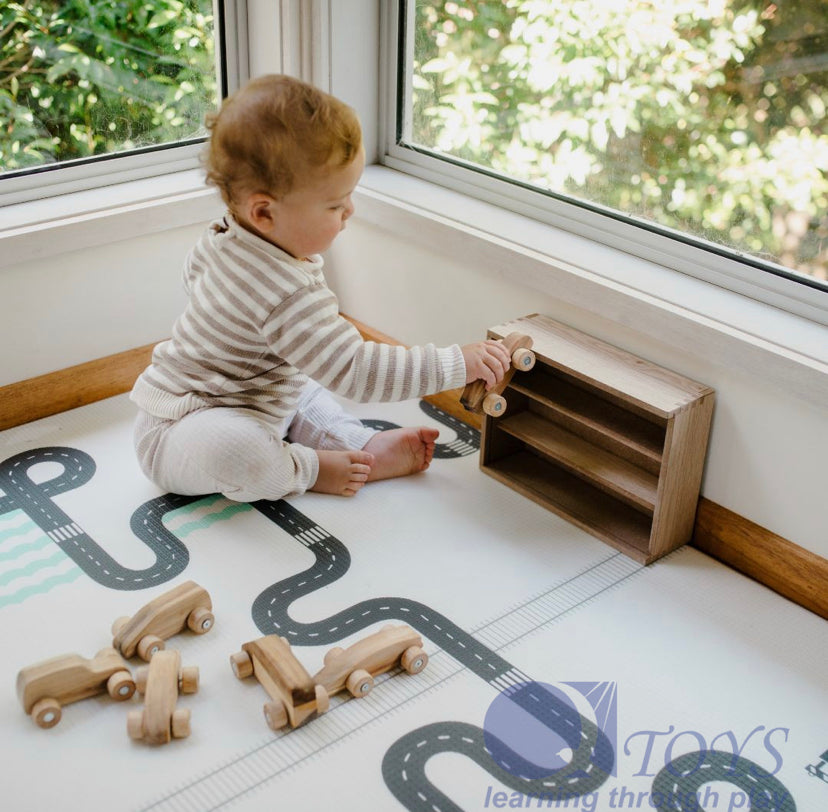 Individual wooden cars