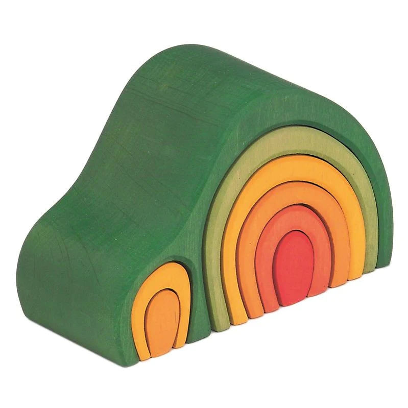 Gluckskafer Wooden Arch House Stacker - Green