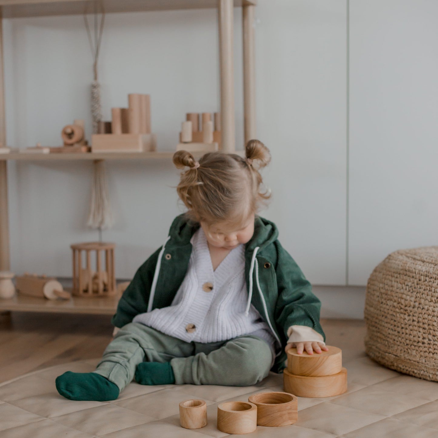 QToys Natural Stacking Bowl