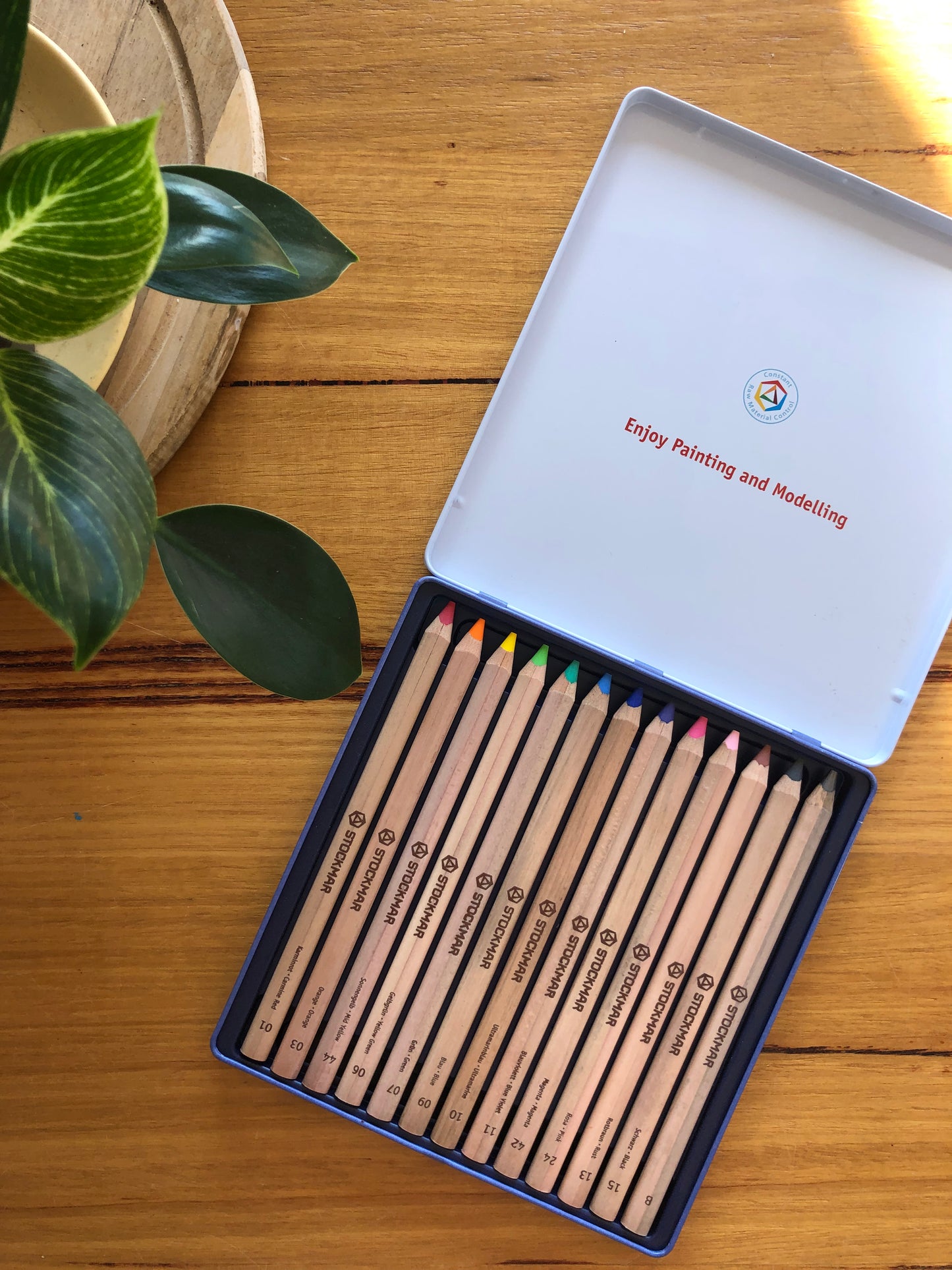 Stockmar Coloured Pencils Triangular in Tin 12
