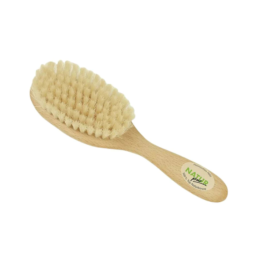 Gluckskafer Children's Hair Brush, Natural Bristles 18cm