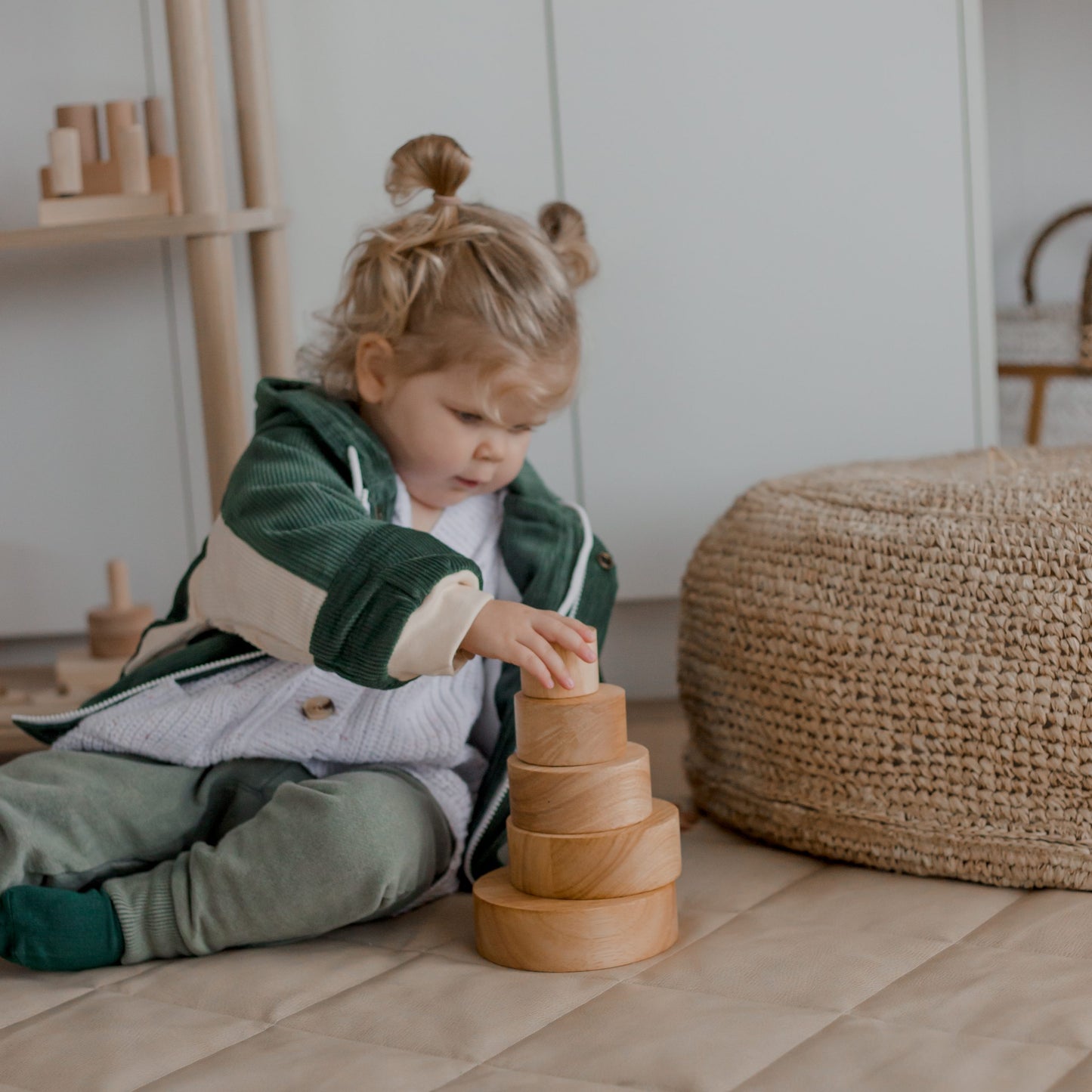 QToys Natural Stacking Bowl