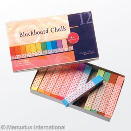 Mercurius Blackboard Pastel Chalk Assorted Box of 12