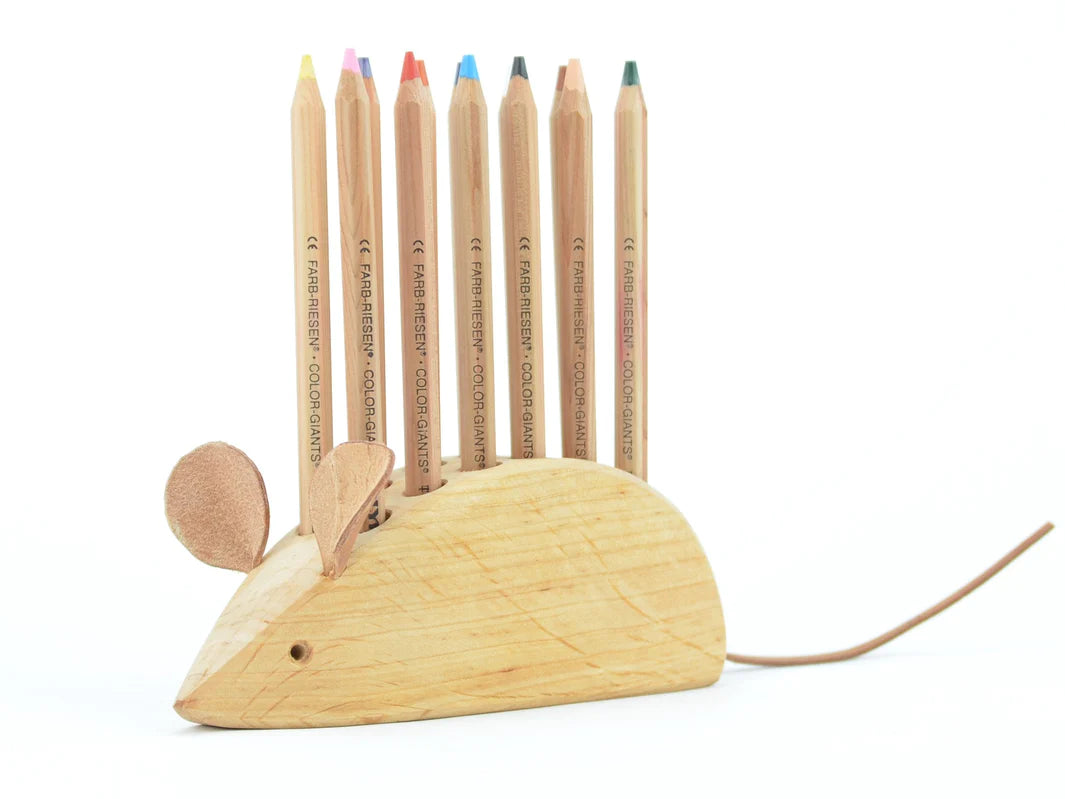 Drei Blatter Wooden Pencil Holder Mouse