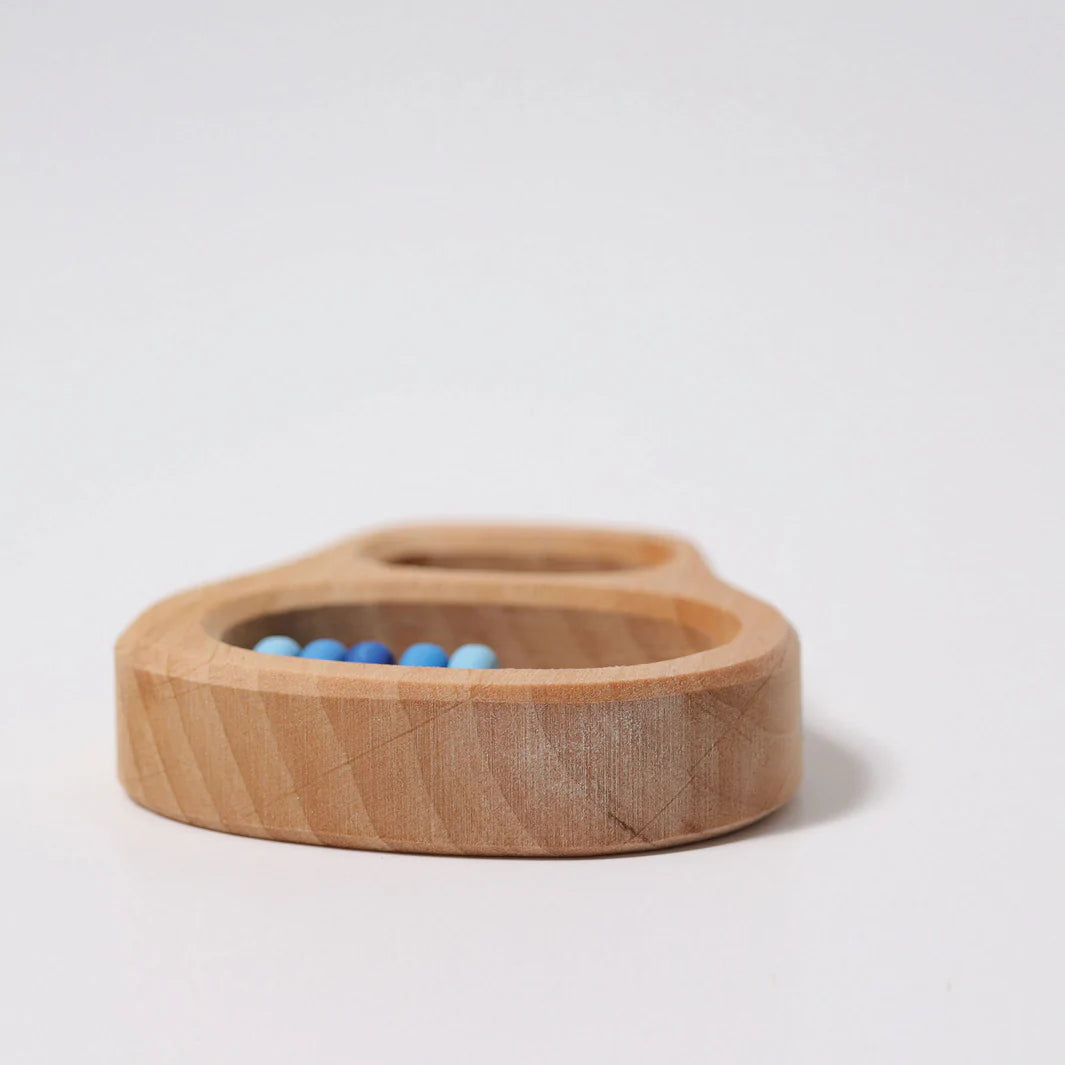 Grimm's Grasping Toy Rattle with Blue Rings